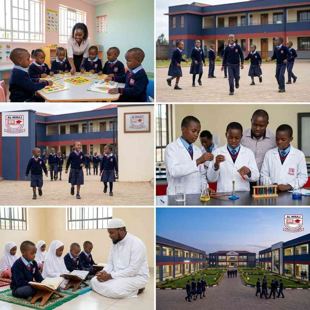 Collage of school activities at Al-Miraj campus